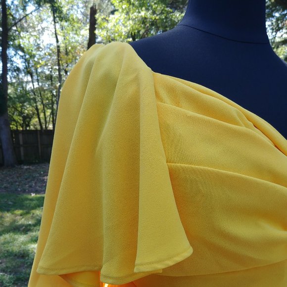 Flutter Sleeve One Shoulder Jumpsuit - Picture 5 of 11